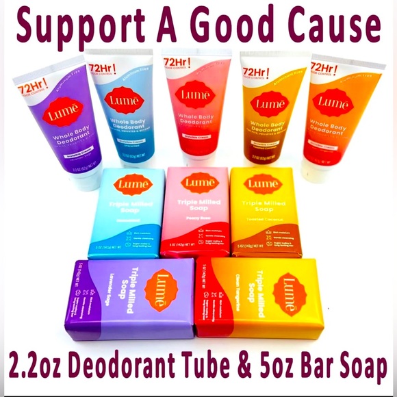 Cream Deodorant Tube & Full Size Bar Soap - Matching Scent Choose Favorites - Picture 1 of 3